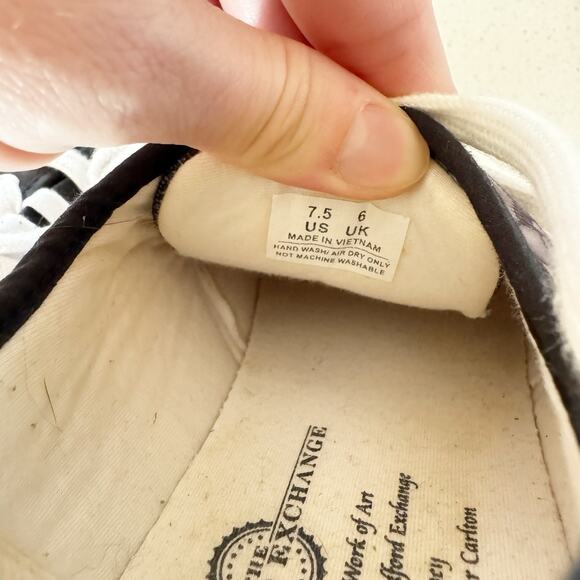 Bradford Exchange Mickey Mouse Lace Sneakers Womens 7.5 Disney Black Off White - Picture 5 of 5